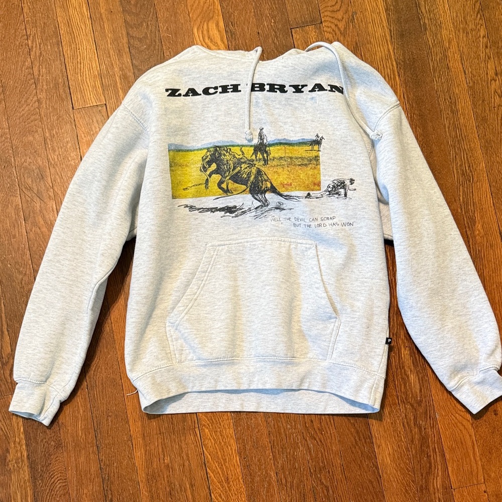 Zach Bryan Gray Graphic Sweatshirt